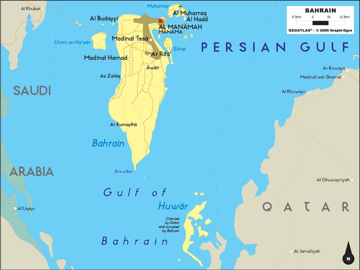 карта Бахрейну в автономному режимі