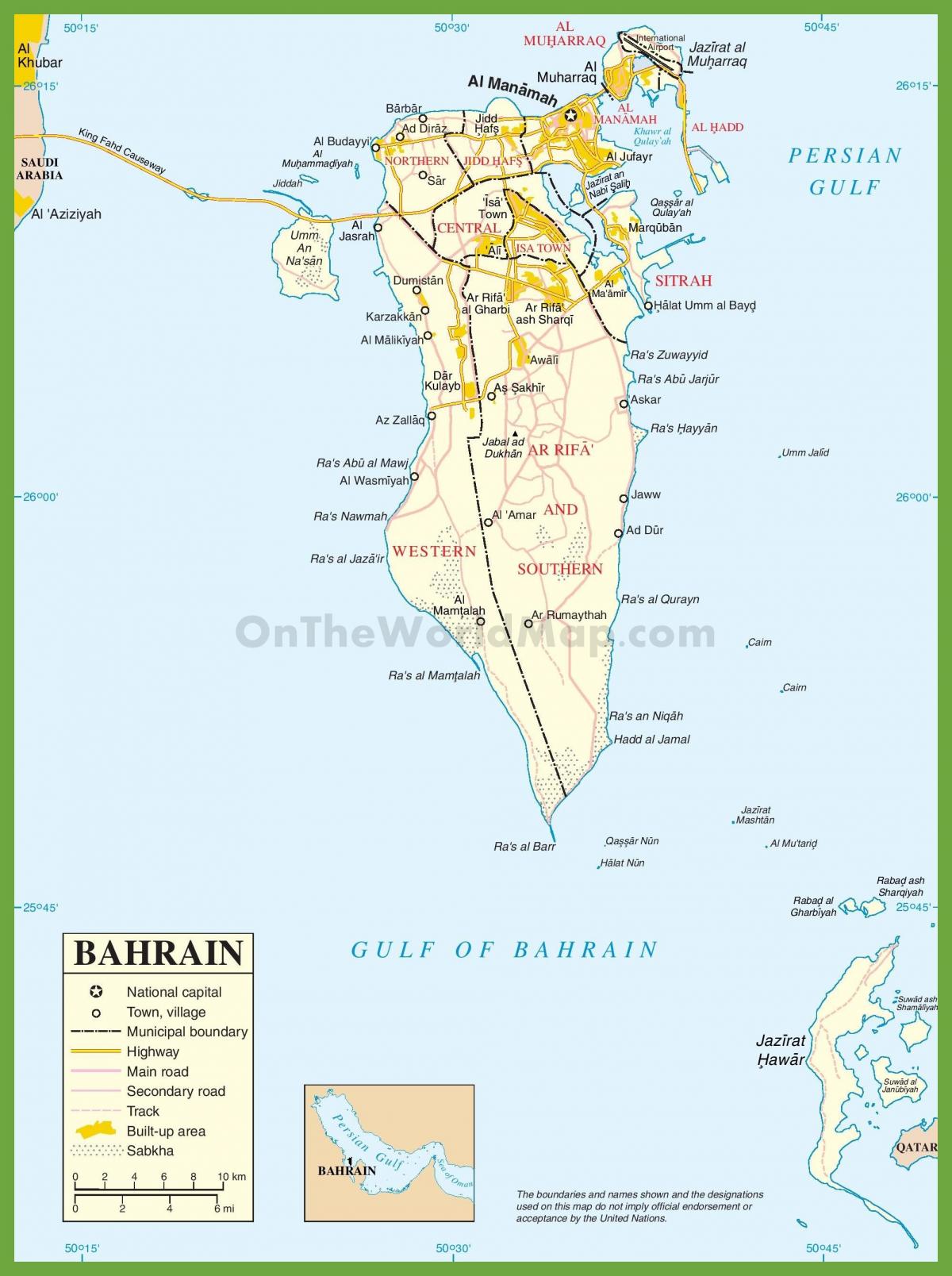 Карта міста Бахрейну 