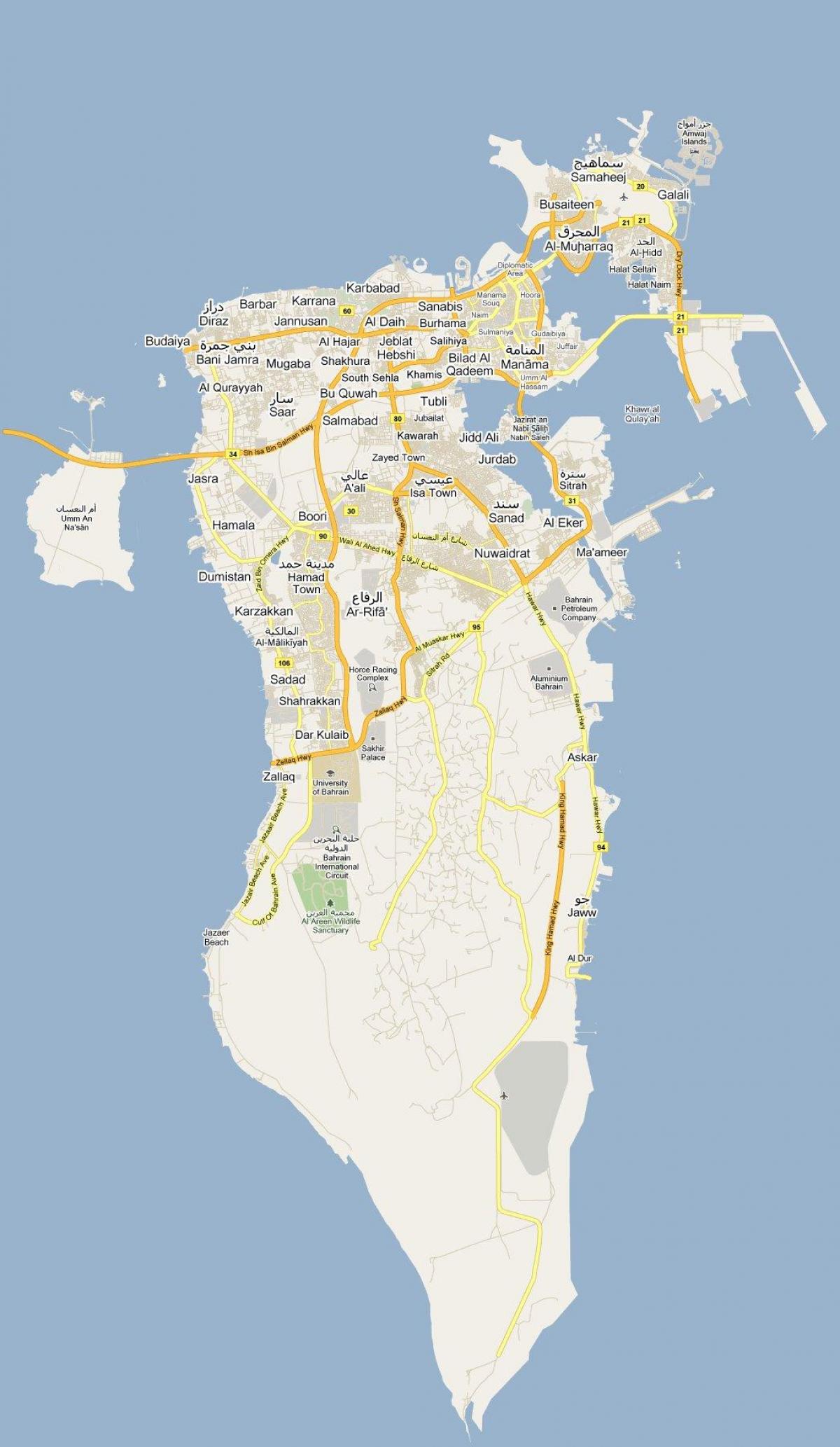 карта вулиця карті Бахрейну