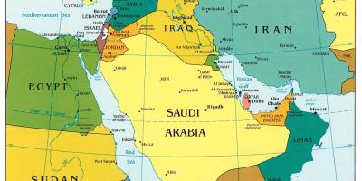 Бахрейн на Близькому Сході карті